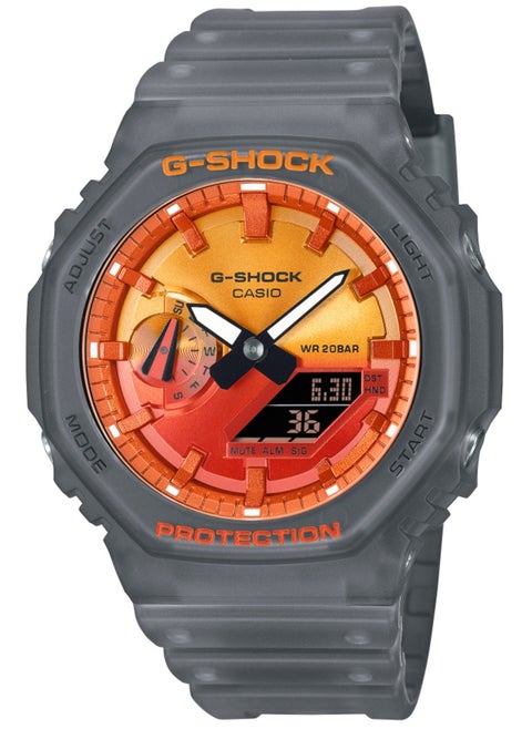 CASIO Men's Multifunction Electronic Watch - Cool Gradient Color Dial GA-2100FLS-8A4