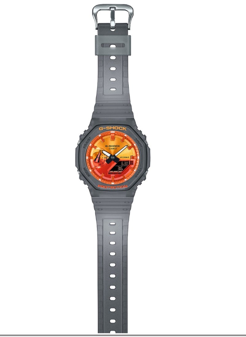 G-SHOCK - CASIO Men's Multifunction Electronic Watch - Cool Gradient Color Dial GA-2100FLS-8A4 - Image 1