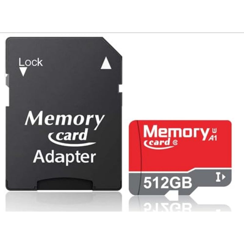 بطاقة Micro SD جديدة بسعة 512 جيجابايت ومجموعة محول، بطاقة Full HD 4K UHD فئة 10 U1 عالية السرعة للكاميرا/الهاتف/تاكوغراف، الكمبيوتر اللوحي - Image 1