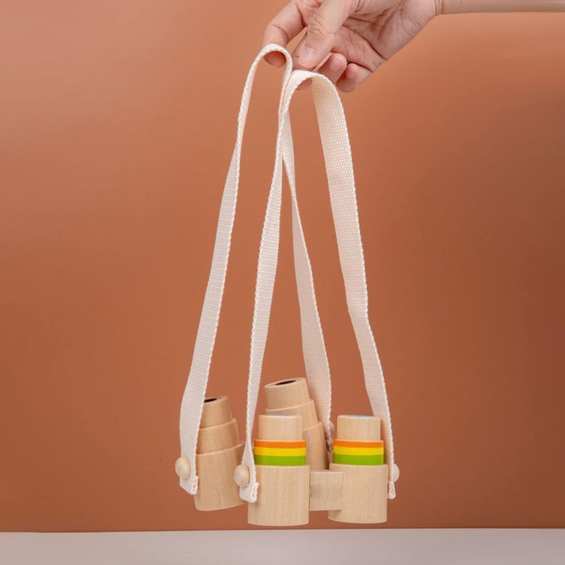 كلاراكو لعبة مناظير خشبية للأطفال من كلاركو، مناظير خشبية للأطفال بوضوح للاستخدام الخارجي (ملونة) - Image 5