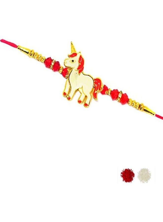 Ercole Kids Rakhi Multicolour 2 Super Hero 1 Shield 1 Unicorn Rakhi Combo - Image 5