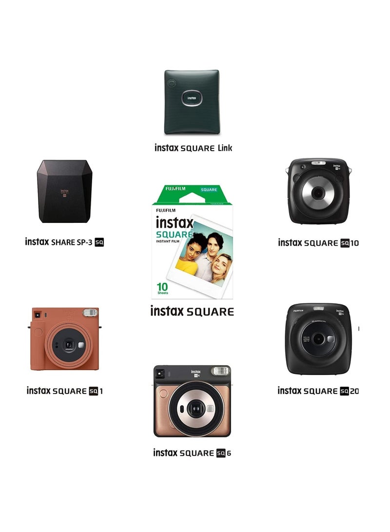 فوجي فيلم فيلم فوري Instax Square 10 ورقات، حدود - - Image 5