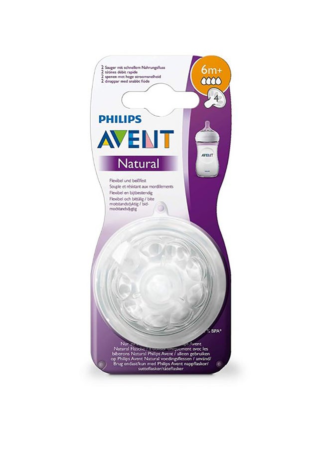 2-Piece Natural Teat 6M+