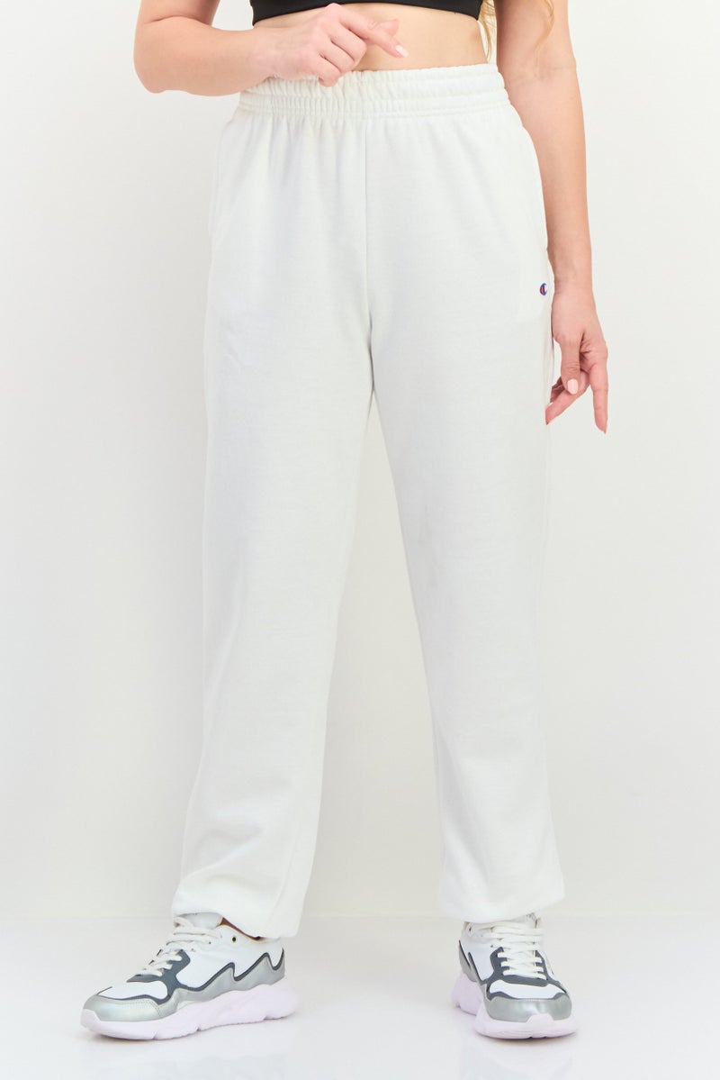 Champion Women Sportswear Fit Brand Logo Outdoor Sweatpants, White  - Image 1