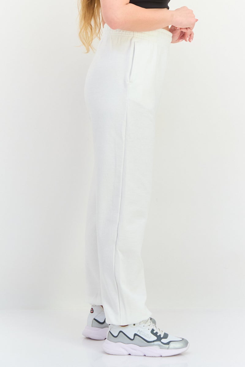 Champion Women Sportswear Fit Brand Logo Outdoor Sweatpants, White  - Image 2