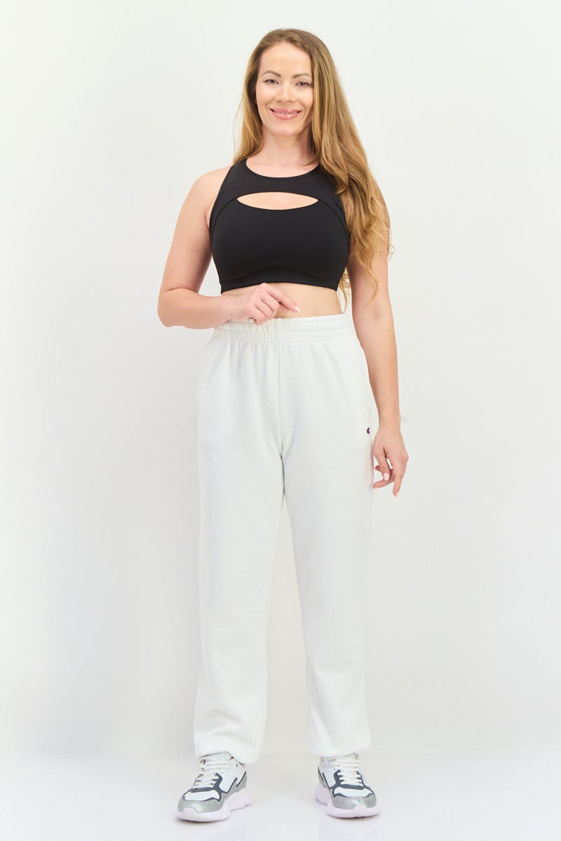 Champion Women Sportswear Fit Brand Logo Outdoor Sweatpants, White  - Image 4
