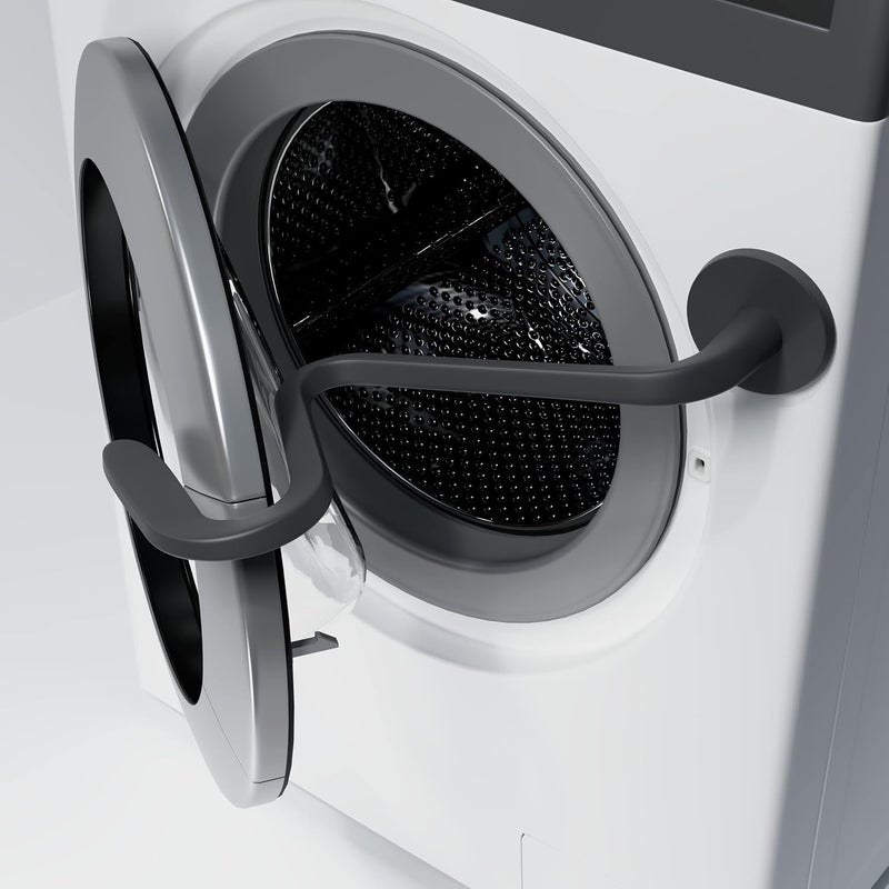 SuperJpsor Multifunction Laundry Door Post, Front Load Washer Door Prop Can Be Used As Air Circulation Washing Machine Door Prop, Dryer Door Prop Open Heat Dissipation, washer door stopper, ​Etc. (black) Closed & open space compatible - Image 1