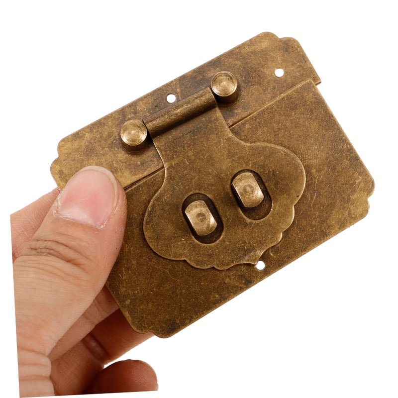 صندوق مجوهرات منحوت كلاسيكي مشبك قفل مشبك قوي لمشبك الخزانة سهل التركيب لصندوق الهدايا DIY - Image 3