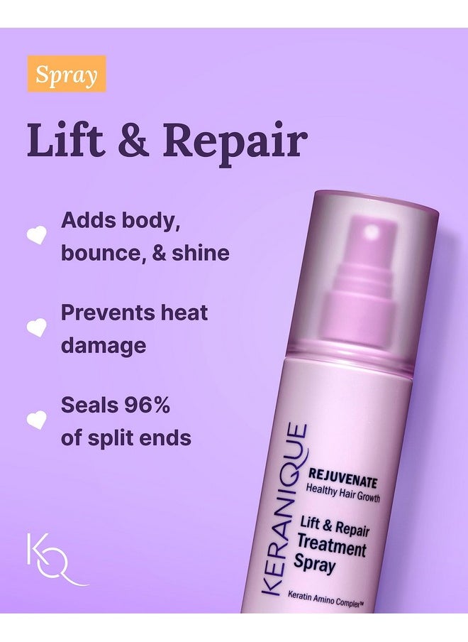 Keranique Volumizing Hair Products Set For Thinning Hair Thickening Shampoo And Conditioner Follicle Booster Hair Serum Volumizing Spray Fine Hair Texture Boost And Repair With Keratin For Women  - Image 4