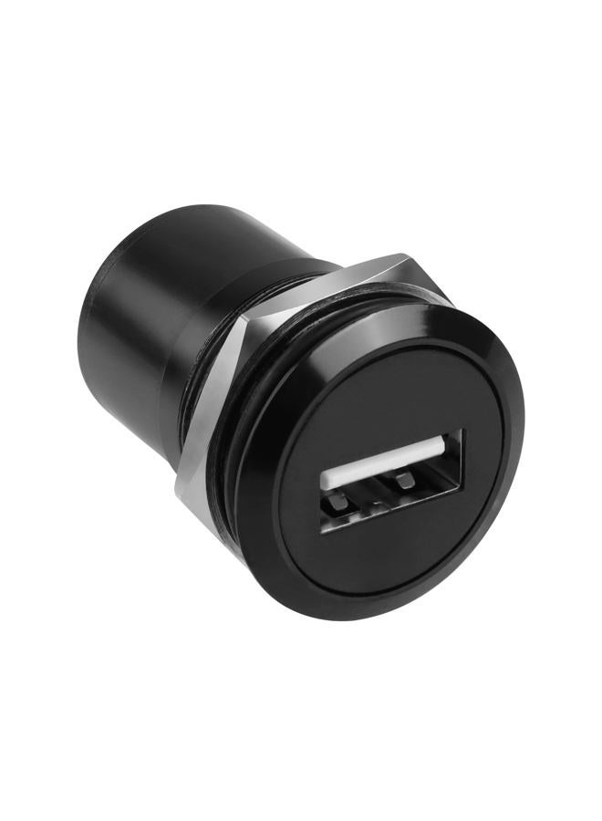 QIANRENON USB2.0 to USB B Threaded Fixed Printer Adapter USB2.0 Female to USB Type B Female Panel Mount Round Connector for PC Printer Scanner Laptop - Image 1