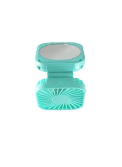 Generic Folding convenient small fan with mirror green  - Image 2