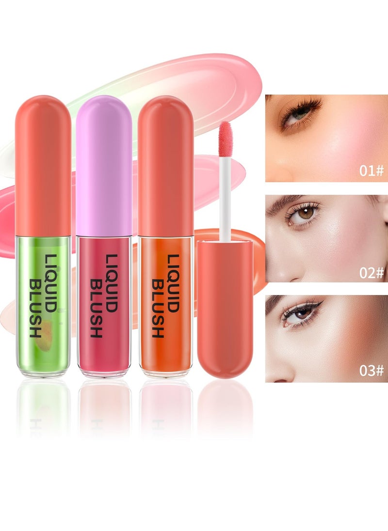 HelloKiss Tinted Blush Oil Liquid Blush for Cheeks Natural Flush Finish Temperature Color Changing Waterproof Blusher for Cheeks Long Wearing Moisturizing Blush Natural Glossy 03  - Image 5