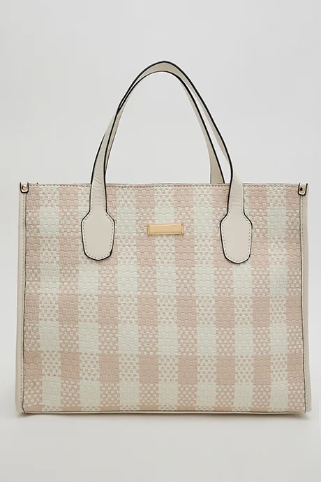 أر أند بي Checked Tote Bag