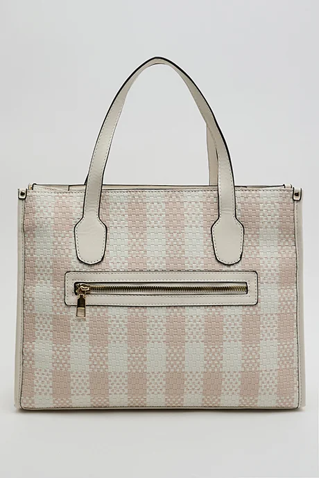 أر أند بي Checked Tote Bag