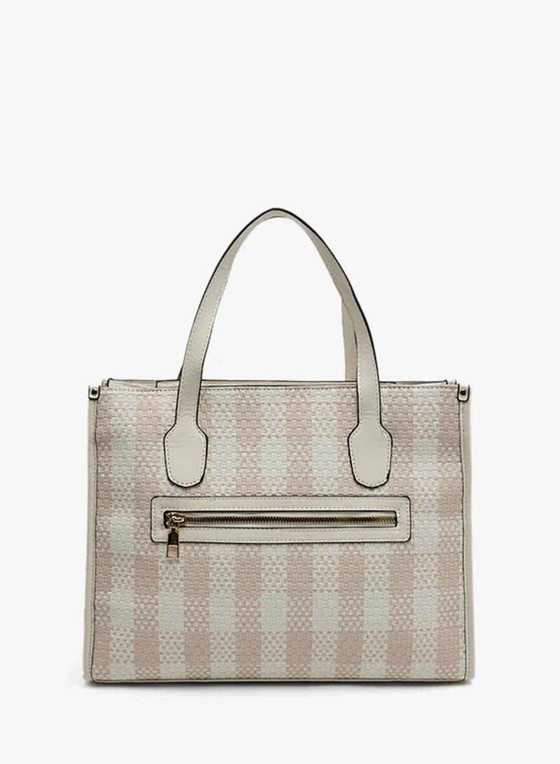 أر أند بي Checked Tote Bag