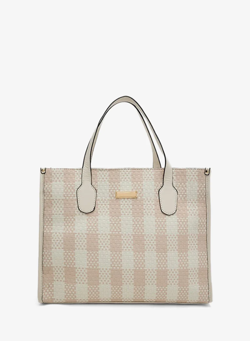 أر أند بي Checked Tote Bag