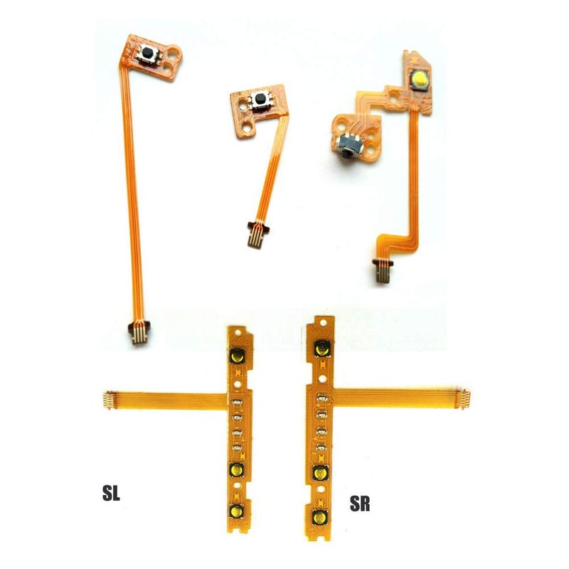 GGZone ZL ZR L SL SR Button Ribbon Flex Cable Replacement for Nintendo Switch Joy-Con Controller Repair Kit (L ZL ZR SL SR) - Image 1