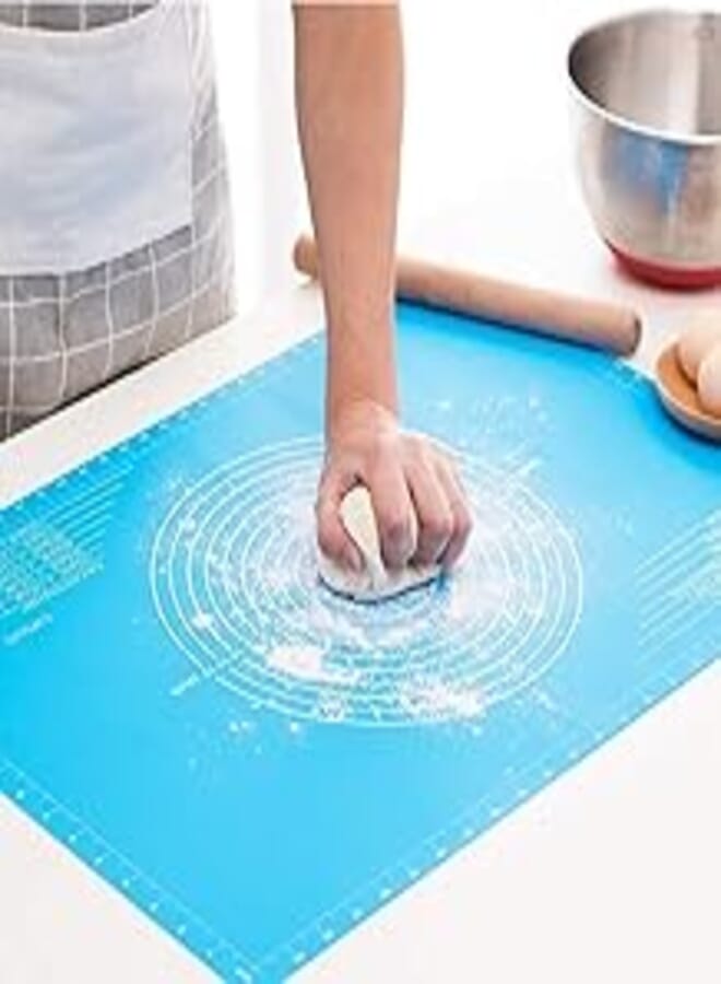 Silicone Baking Mat, dough mat, divided into sizes, Non Stick Mat 40 x 50cm (blue) Silicone Baking Mat, Dough Mat, Divided into Sizes, Non Stick Mat 40 x 50 cm (Blue)