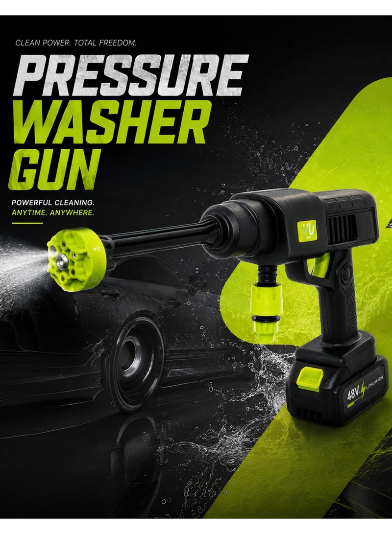 H U High Pressure Washer Gun – Portable Power Water Spray Cleaner for Car Wash, Garden, Patio & Heavy Duty Outdoor Cleaning - Image 2
