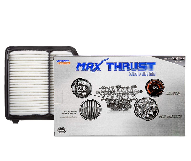 Spearhead MPG Defense Max Thrust Engine Air Filter For All Mileage Vehicles, Fits Like OEM, Restores MPG & Acceleration (MT-051) - Image 1