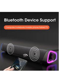 EVEREEN 4D Computer Speaker Bar Stereo Sound Subwoofer Bluetooth Speaker For Macbook Laptop Notebook PC Music Player Wired Loudspeaker(Black)  - Image 5