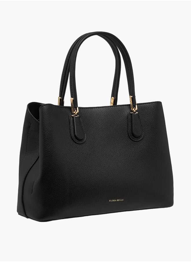 Flora Bella By Shoexpress - Women Monogram Print Tote Bag with Handles and Zip Closure - Image 1