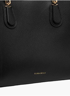 Flora Bella By Shoexpress Women Monogram Print Tote Bag with Handles and Zip Closure  - Image 5