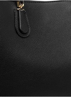 Flora Bella By Shoexpress Women Monogram Print Tote Bag with Handles and Zip Closure  - Image 4