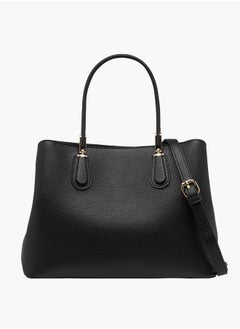 Flora Bella By Shoexpress Women Monogram Print Tote Bag with Handles and Zip Closure  - Image 1