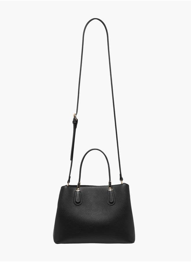 Flora Bella By Shoexpress - Women Monogram Print Tote Bag with Handles and Zip Closure - Image 1