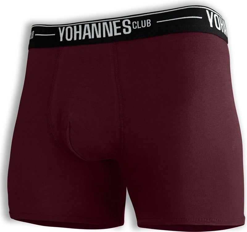 Yohannes Club , men, Special Compartment Cotton Boxer, single, Claret Red - Image 4