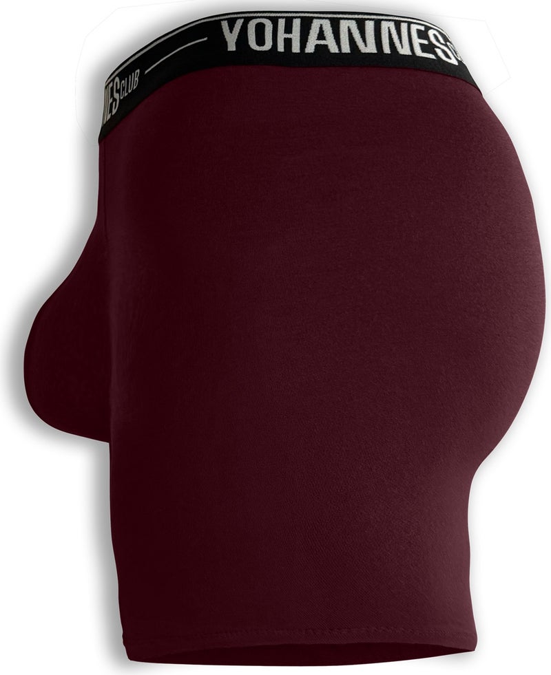 Yohannes Club , men, Special Compartment Cotton Boxer, single, Claret Red - Image 5