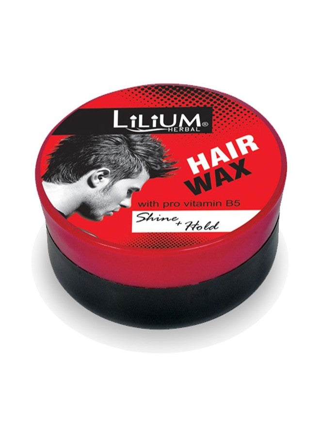 Lilium Shine Hair Wax, Strong Hold, Pro Vitamin B5, 85gm, Smooth Finish, Easy Styling - Image 1