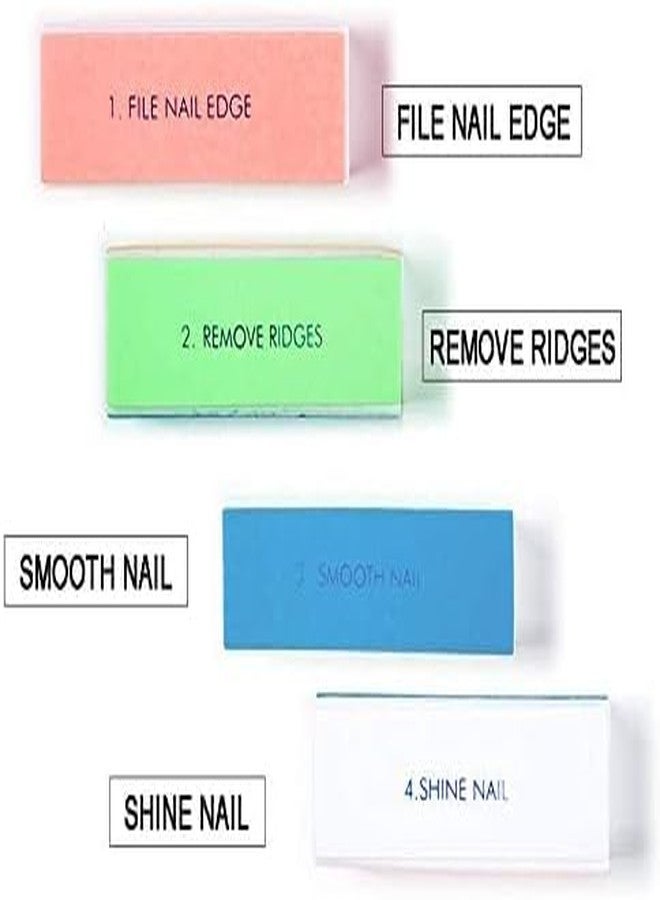 WEILUSI 4 Ways Nail Buffer Block Nail Files and Buffers, Nail Shine Buffers Blocks Files Sanding Polisher Smooth & Buff & Shine Manicure Buffer Tools Kit for Nail Art Care 6PCS - Image 2