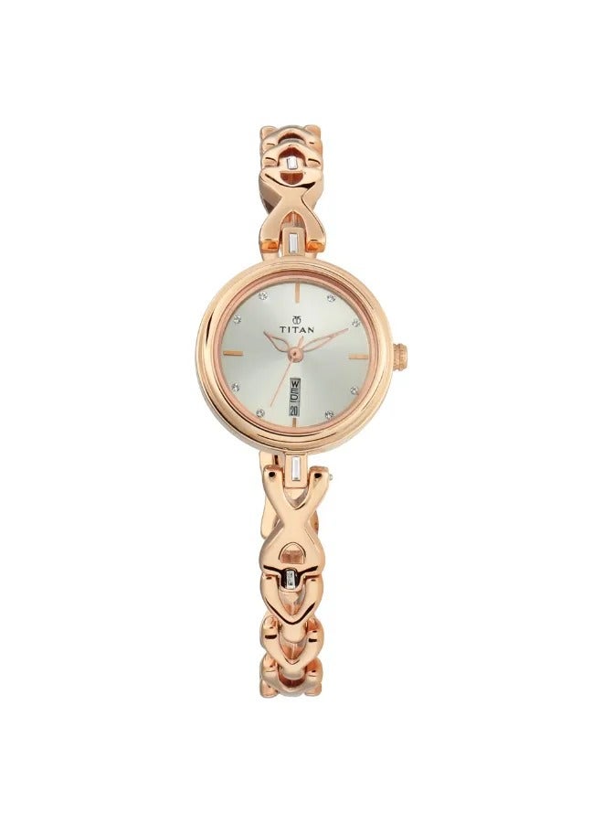 TITAN Women's Analog Round Shape Metal Wrist Watch - 2601WM01 - 33 Mm  - Image 1