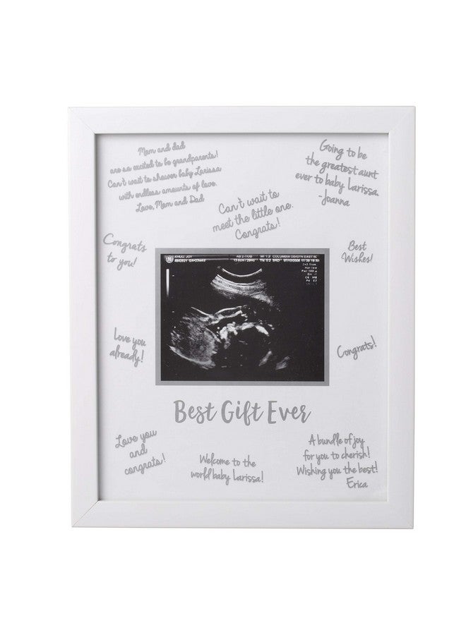 Tiny Ideas Sonogram Signature Frame Guest Book Ultrasound Picture Keepsake Gender Neutral Baby Shower Party Decor Gift For Expecting Moms Alternative Guest Book White With Included Marker - Image 2