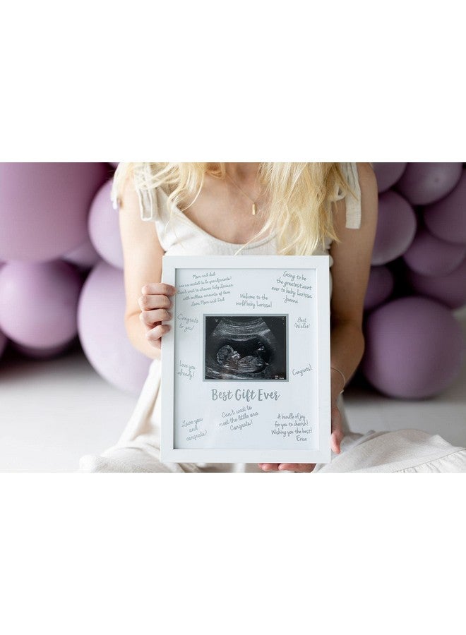 Tiny Ideas Sonogram Signature Frame Guest Book Ultrasound Picture Keepsake Gender Neutral Baby Shower Party Decor Gift For Expecting Moms Alternative Guest Book White With Included Marker - Image 5