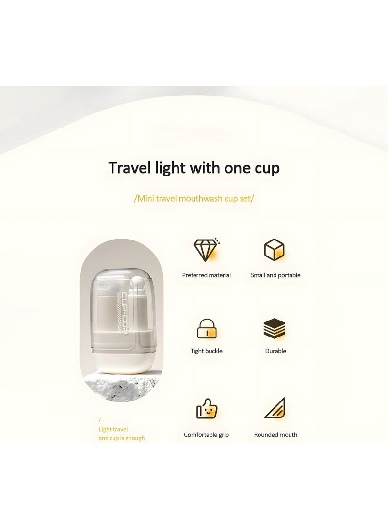 3 in 1 Travel Toiletries Set, Portable Travel Toothbrush with Toothpaste Dispenser & Mouthwash Cup, Leak-Proof Compact Size, Foldable Storage, Mini Essential Toiletry - Image 3