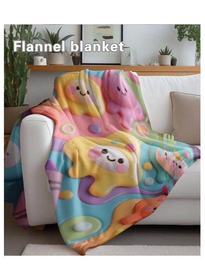 general Children's or student cartoon flannel thin blanket (warm and comfortable, suitable for sleep, games) 100cm*150cm - Image 1