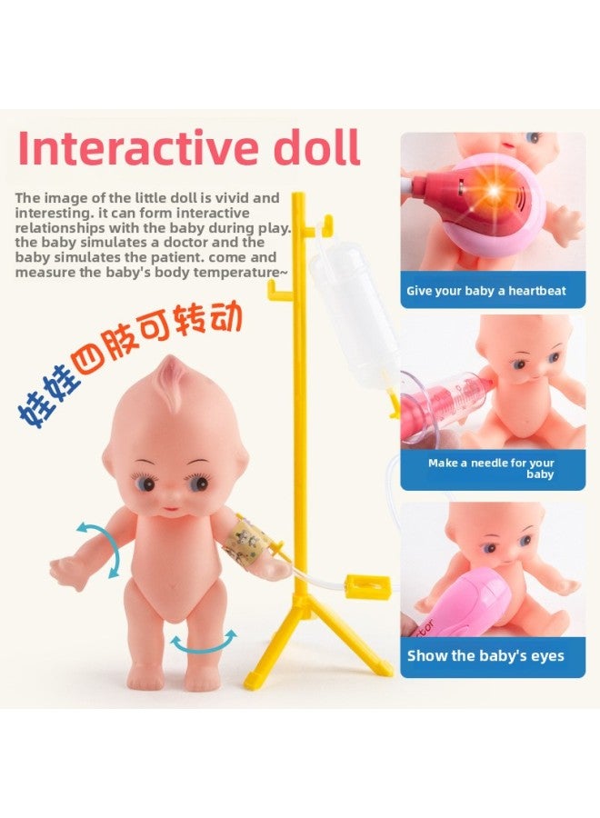 Children's Ambulance Doctor Toy Suit Girl Injection Stethoscope Simulation Nurse Medical Box Boy Play House-Specifications:【Blue】 35-piece Medical Car Toys - Image 5