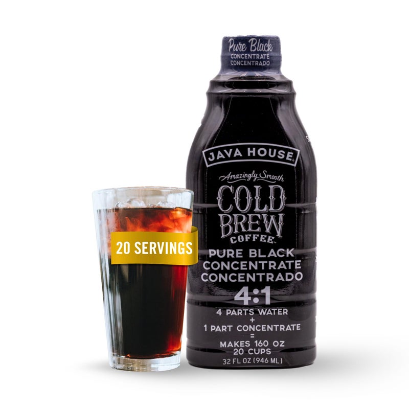 JAVA HOUSE Cold Brew Coffee Colombian 41 Liquid Concentrate 32 Ounce Bottle - Image 3
