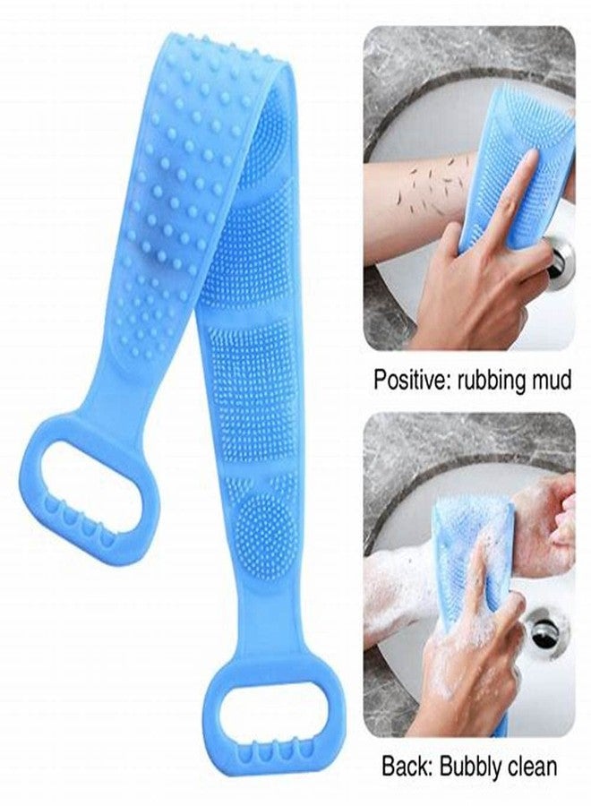 LIRABS Double Sided Soft Silicone Body Scrubber Bath Belt for Men and Women (Pack of 1 Piece) - Image 2