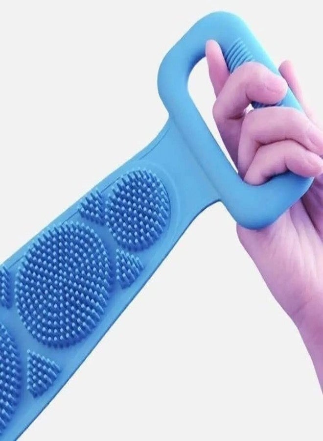 LIRABS Double Sided Soft Silicone Body Scrubber Bath Belt for Men and Women (Pack of 1 Piece) - Image 1