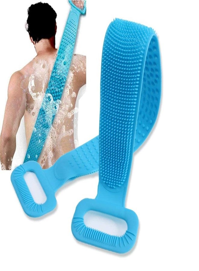 LIRABS Double Sided Soft Silicone Body Scrubber Bath Belt for Men and Women (Pack of 1 Piece) - Image 3