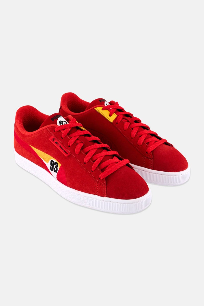 PUMA أحذية بومة x بي إم دبليو للرجال، حذاء خارجي مزود بأربطة، أحمر - Image 1