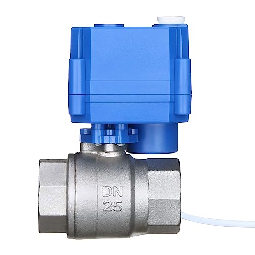 U.S. Solid Motorized Ball Valve- 1" Stainless Steel Electrical Ball Valve with Manual Function, Full Port, 9-24V AC/DC and 3-wire 1-point-control Positive Break Setup - Image 4
