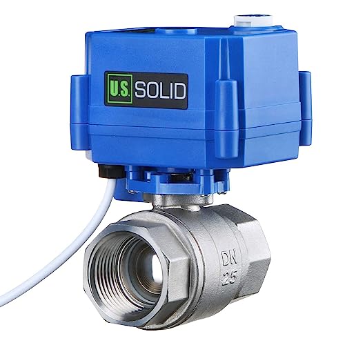 U.S. Solid Motorized Ball Valve- 1" Stainless Steel Electrical Ball Valve with Manual Function, Full Port, 9-24V AC/DC and 3-wire 1-point-control Positive Break Setup - Image 3