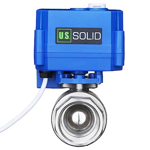 U.S. Solid Motorized Ball Valve- 1" Stainless Steel Electrical Ball Valve with Manual Function, Full Port, 9-24V AC/DC and 3-wire 1-point-control Positive Break Setup - Image 2