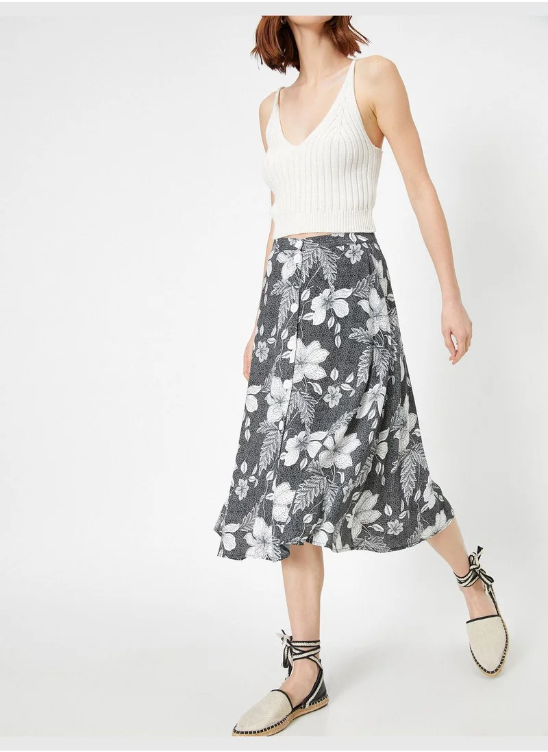 KOTON Button Detailed Skirt