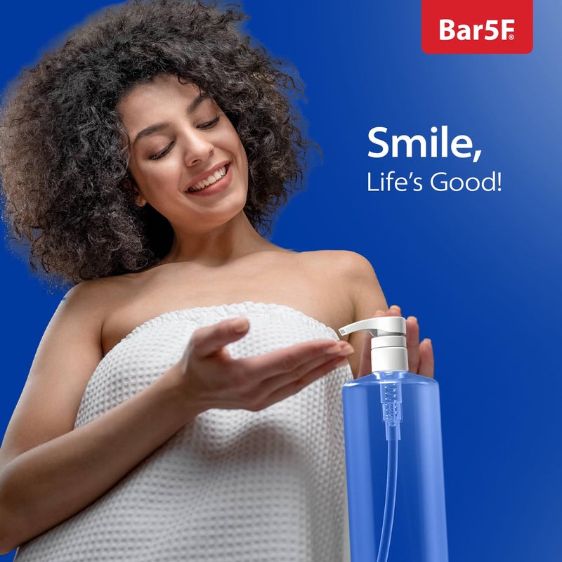 Bar5F Bar5F Pump Bottle 32-Ounce 1-Liter Empty for Shampoo Conditioner Body Wash Lotion BPA-Free Crystal-Clear  - Image 4